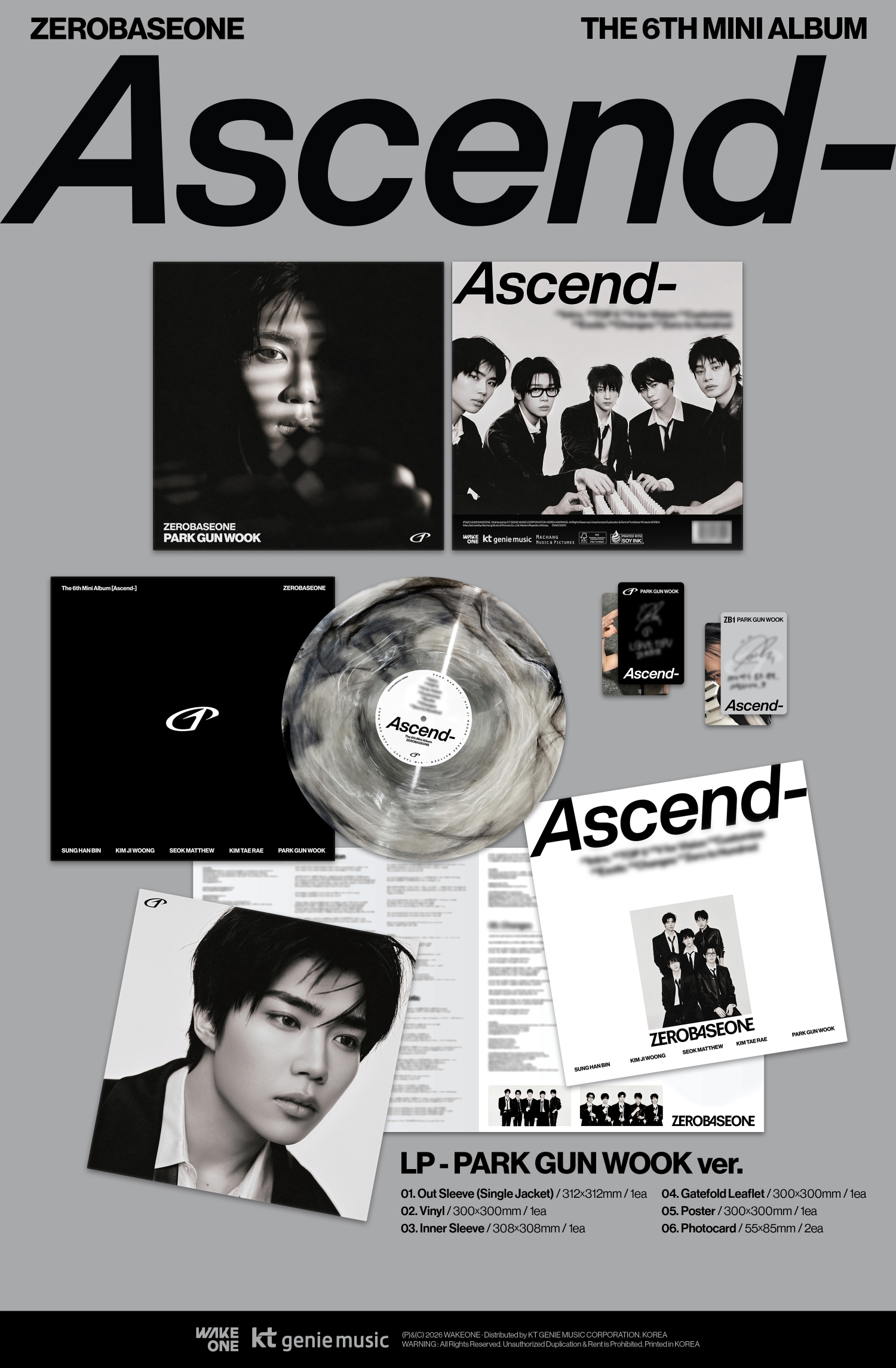 ZEROBASEONE - Ascend- [LP ver.] [10534] Album version Park Gun Wook